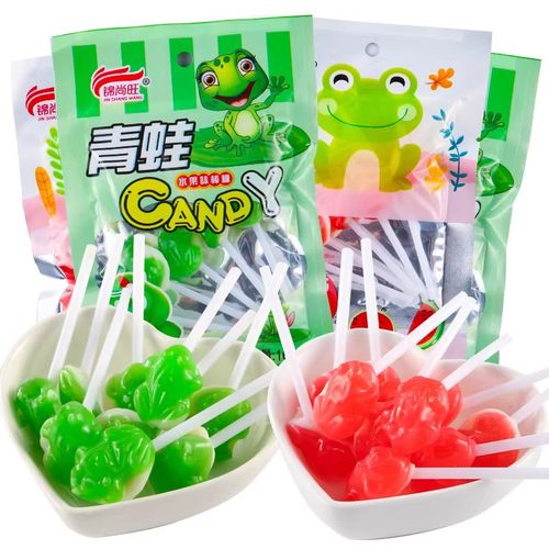 青蛙糖哈密瓜西瓜味棒棒糖