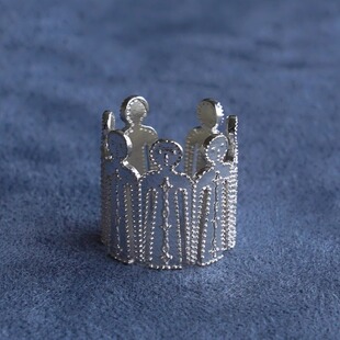 胡椒盐 PEPE 纯银冷静人戒指 SALE