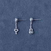 PEPE 胡椒盐 SALE 纯银心锁耳环 新年情人节生日礼物