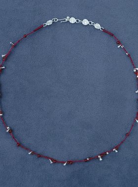 编织蛋黄石项链SALEEPEPE纯银