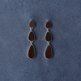 PEPE胡椒盐·纯银酒滴耳环 SALE 卵石黄东陵 欧阳娜娜同款