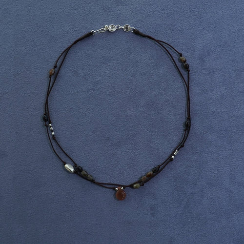 SALE E PEPE胡椒盐·纯银酒壶编绳项链