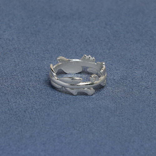 SALE E PEPE胡椒盐·纯银翻浪戒指 镀金