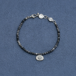 胡椒盐·纯银地图石小海神串珠手链 PEPE SALE