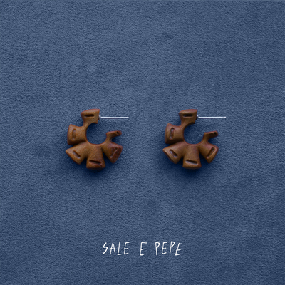 SALEEPEPE纯银枣木能量耳环