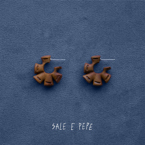 SALEEPEPE纯银枣木能量耳环