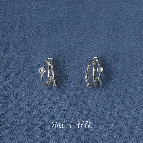 SALE E PEPE胡椒盐·纯银月光石小葡萄耳环