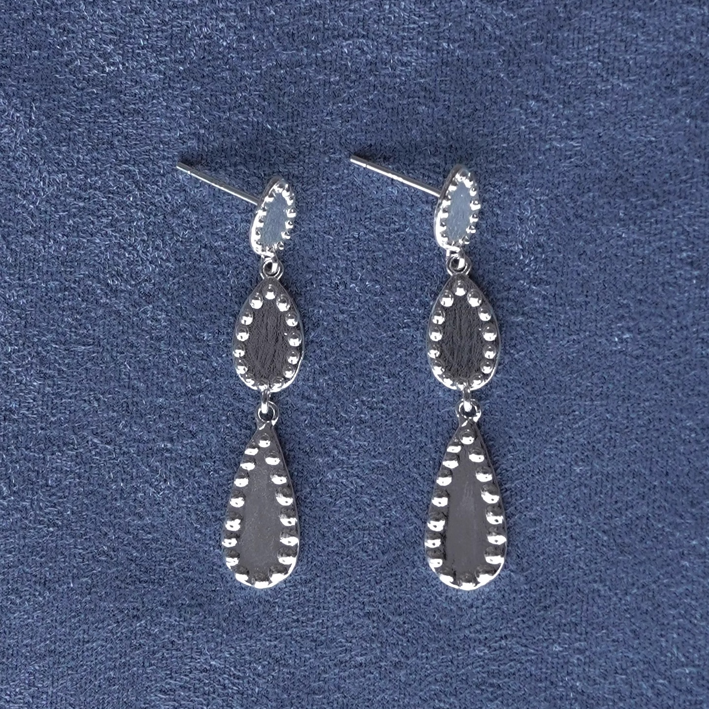 SALE E PEPE 胡椒盐 纯银眼泪耳环