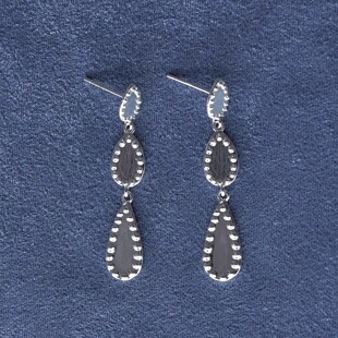 胡椒盐 PEPE 纯银眼泪耳环 SALE