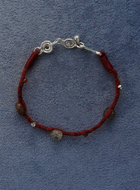 SALE E PEPE胡椒盐·纯银古铜发晶红绳手链 新年限定 礼物