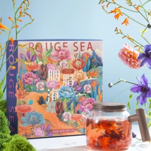 三时花述胭脂海墨红玫瑰洛神花百合宁夏枸杞新疆大枣土蜂蜜礼盒装