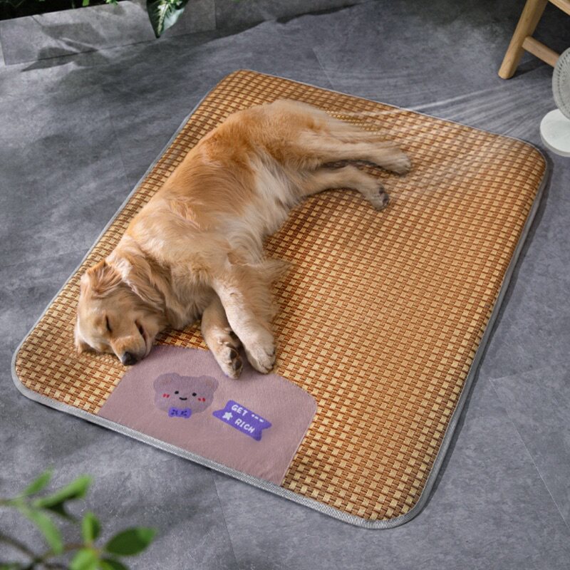 宠物狗狗猫咪春夏季凉席垫子四季清凉草席中小型犬大狗金毛法斗