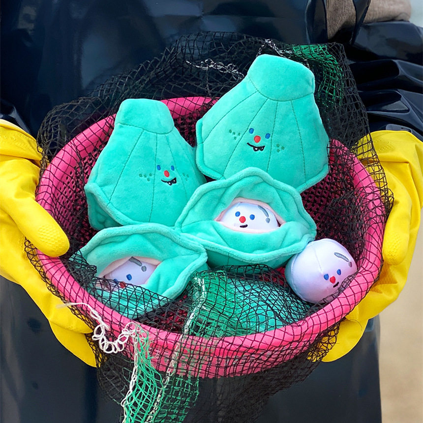 韩国INS宠物狗狗猫咪玩具贝壳珍珠玩具可藏食嗅闻毛绒BB叫响纸