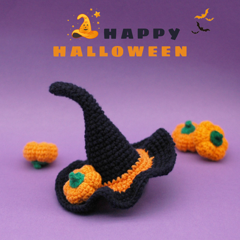 HalloweenPet宠物狗狗猫咪万圣节装扮拍照女巫帽南瓜装饰品变身装