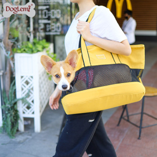宠物包猫狗包帆布网布透气外出便携单肩包可折叠手提包露头20斤内