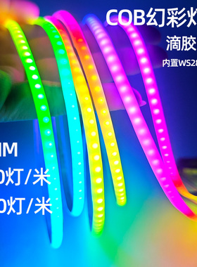 COB幻彩灯带200灯/米5mm内置WS2812B芯片炫彩跑马单点单控0807LED
