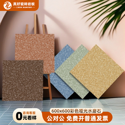 纯色水磨石瓷砖600x600仿古砖
