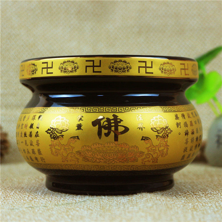 精品描金香炉佛字心经陶瓷香炉香插供佛线香炉心经香炉香炉,家居饰品,香薰炉,淘宝优惠券,粉丝福利购,淘宝优惠卷