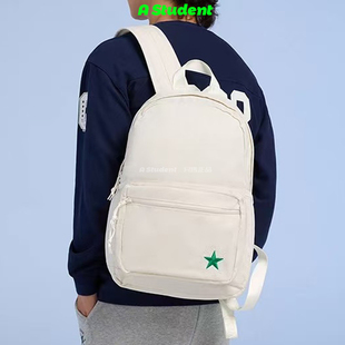 匡威Converse 大童款中号白绿刺绣男女学生双肩包书包CAN-BK-5588