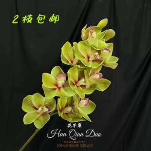 外贸高仿真大支蕙兰家居装饰花3D打印手感大朵玉兰假花仿生花惠兰