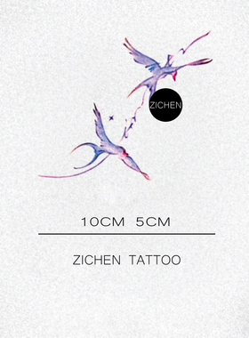 ZICHEN海鸥纹身贴防水持久遮瑕