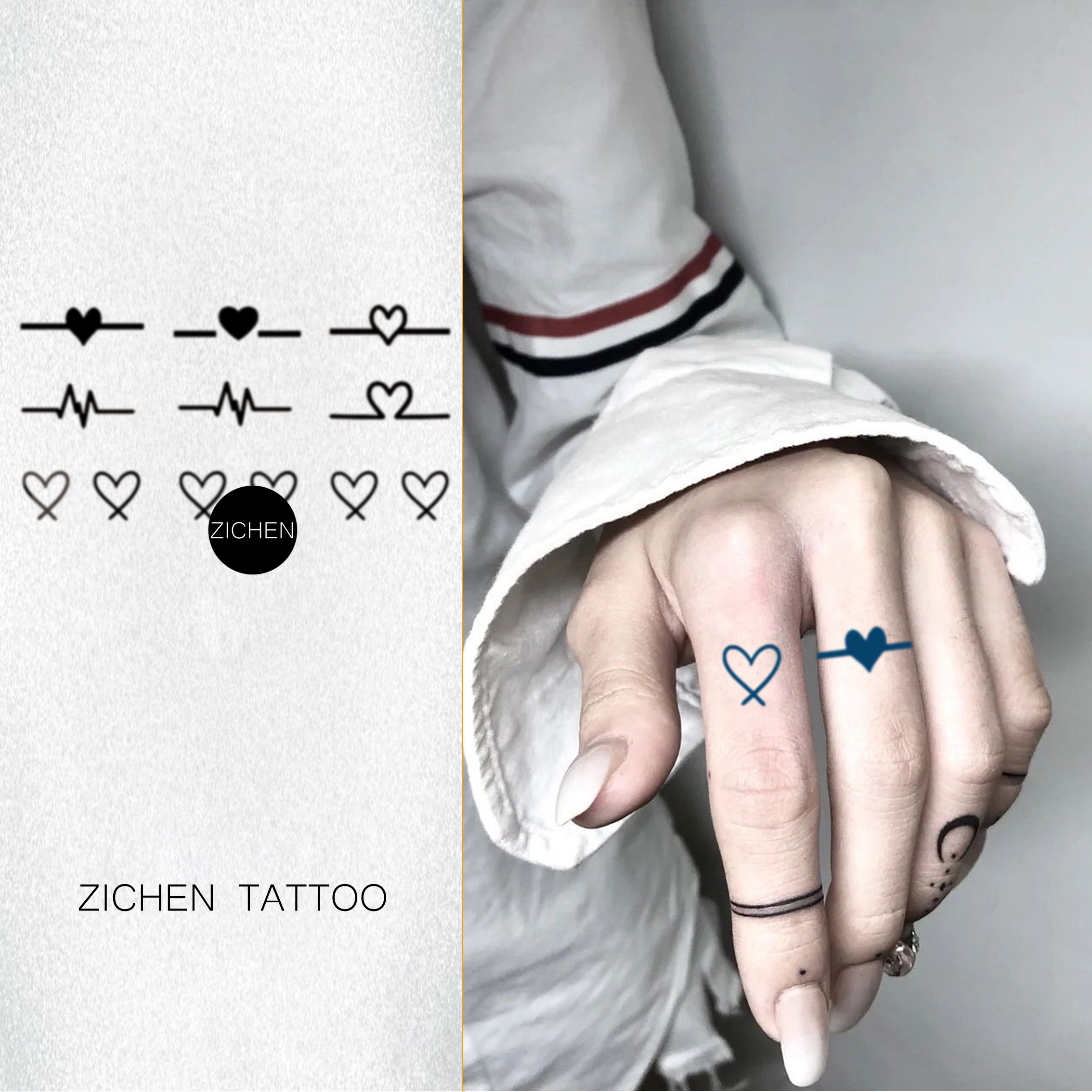 持久防水男女草本纹身贴ZICHEN