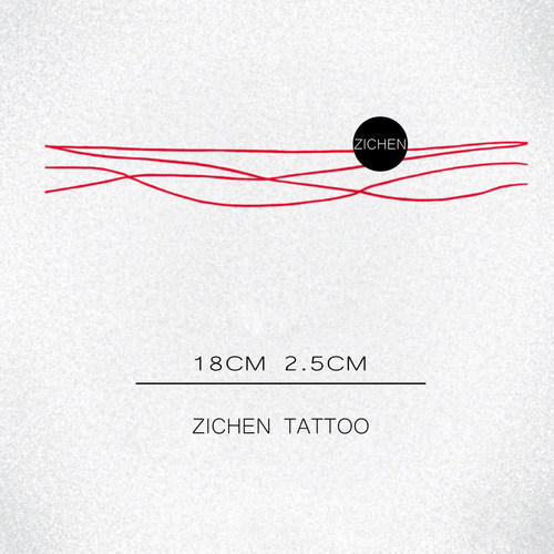 ZICHEN个性红绳防水持久纹身贴