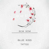 ZICHEN 创意飘落花瓣月亮树彩色纹身贴防水持久女甜美少女可爱