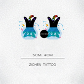 ZICHEN 可爱猫咪搞笑创意纹身贴纸持久防水女手腕遮瑕遮盖小清新