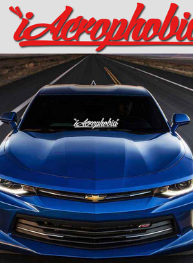 Hellaflush汽车改装 iacro前挡后挡风玻璃个性反光拉花装饰车贴纸