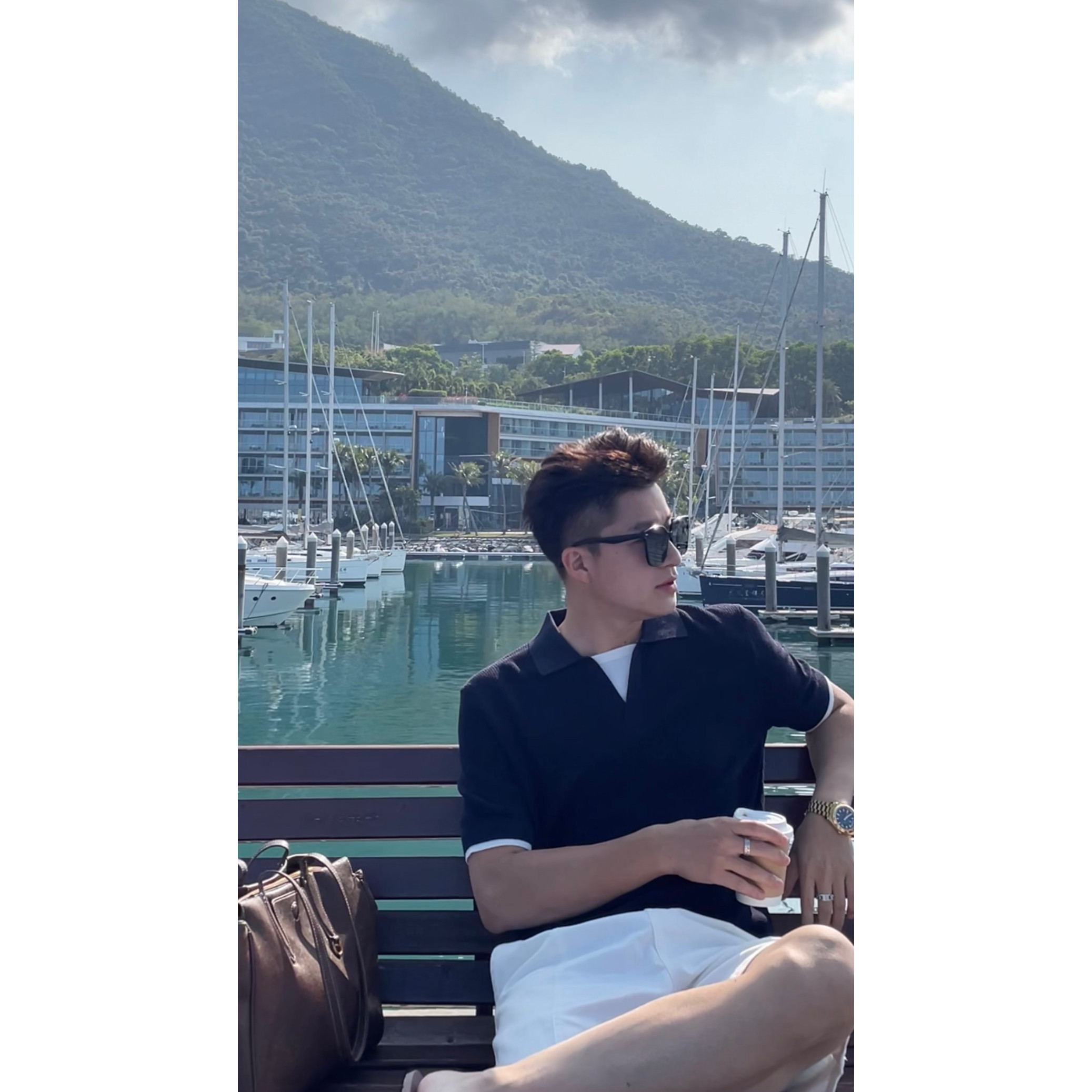CHANWS 新款老钱风撞色海鸥领男士春夏季休闲透气短袖POLO衫S5568