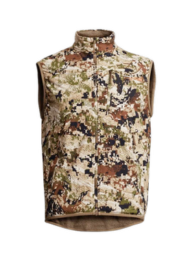 Sitka尼龙弹力柔软面料钓鱼迷彩背心狩猎长绒保暖马甲美国尺码