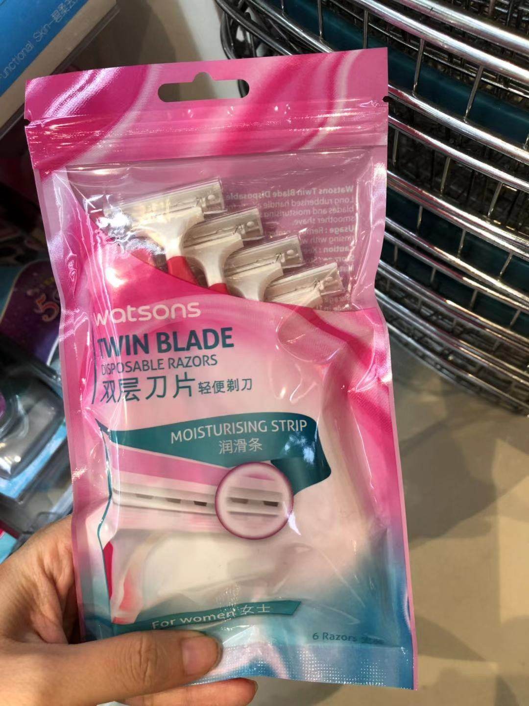 女士剃毛刀屈臣氏腋毛腿毛双层刀片轻便剃刀6个装舒芙仕女除毛刀