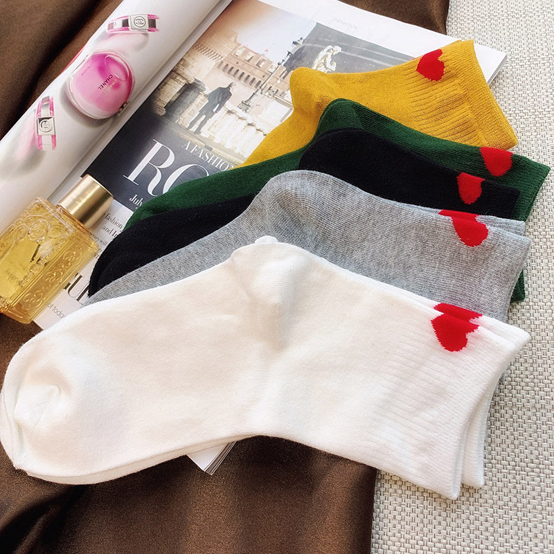 Midnight Blue休闲学院风爱心纯棉中筒女袜棉质中筒袜袜子韩版潮|ruв категории Нижнее белье, носки/рейтузы/чулки/Красивая ножка носки - от Buy2taobao.com для оказания профессиональной услуги покупки агента Taobao