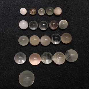 天然兔毛幽灵圆珠单珠散珠多宝手串手链项链戒指diy配件等