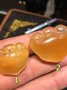 天然发晶吊坠如意锁 黄兔毛发晶平安锁项链男女情侣锁水晶吊坠