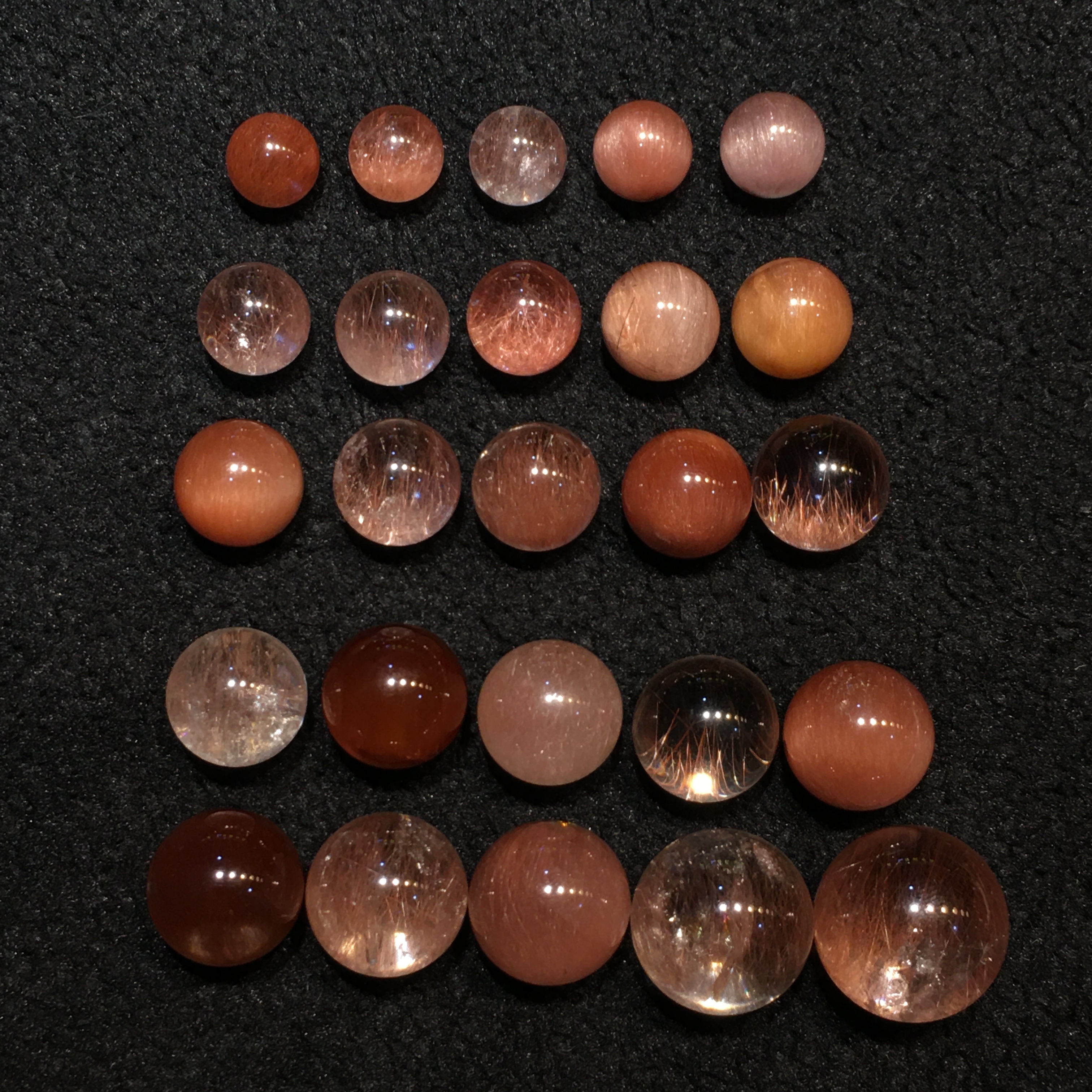 天然兔毛水晶粉钢丝兔毛水晶圆珠单珠多宝手链项链戒指等diy配件