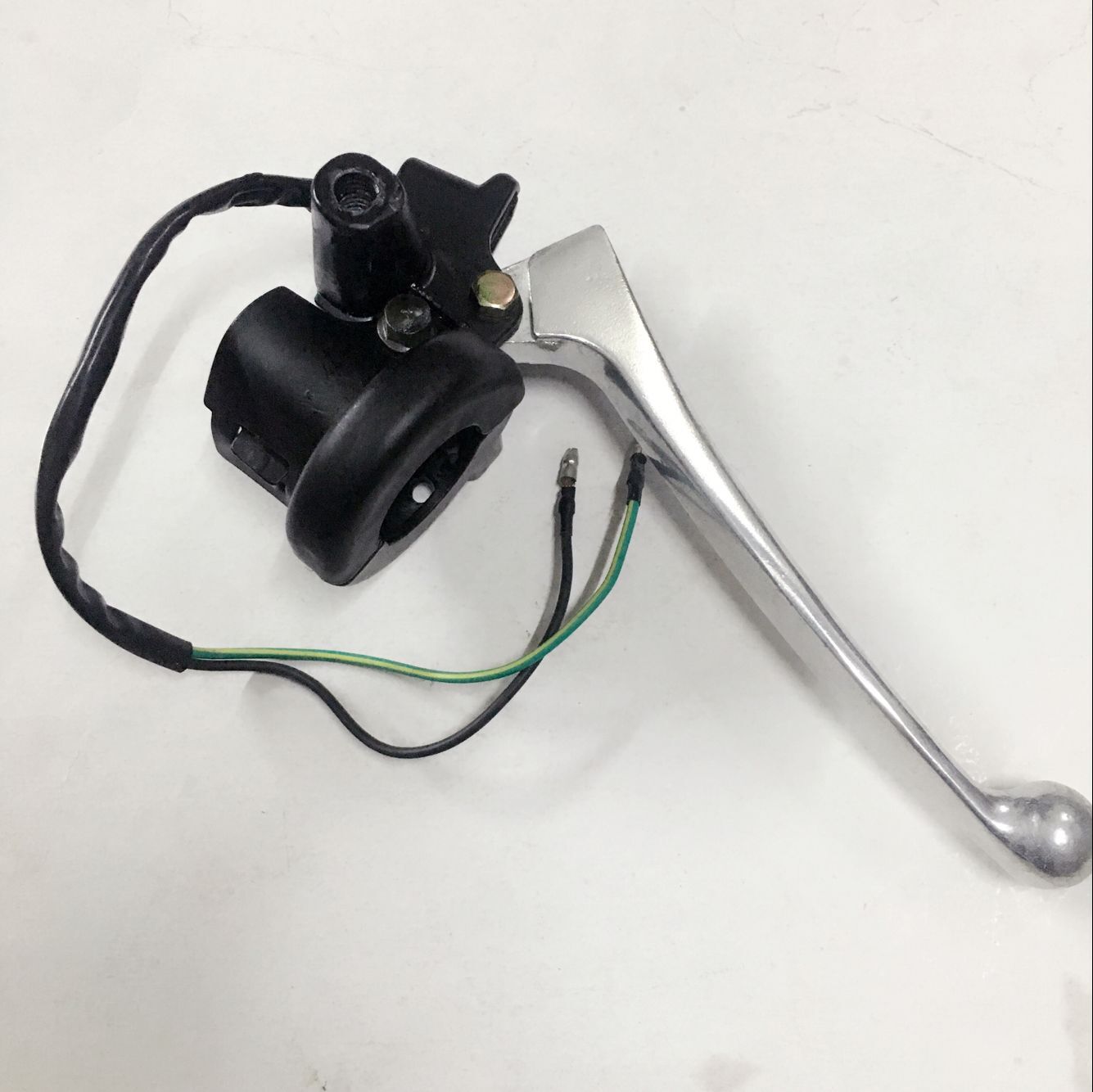 适用五羊本田WH100T喜悦右制动手柄牛角手把镜座原装正品配件