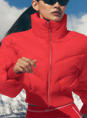 alo新款 Cropped Atmosphere Puffer短款立领保暖棉服 蓬松外套