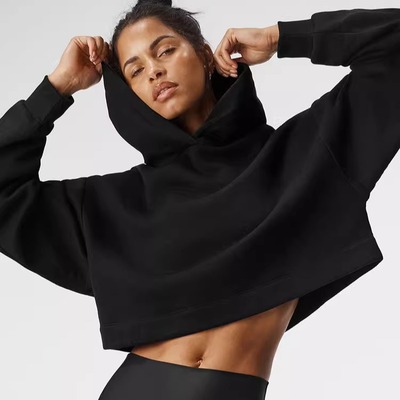 alo休闲女连帽运动卫衣