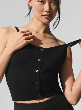 新款alo Sheer Cashmere Tank薄款羊绒吊带背心 阳光明媚度假风