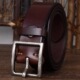 4.3CM加宽加厚头层牛皮皮带男真皮纯铜针扣简约复古休闲牛仔腰带