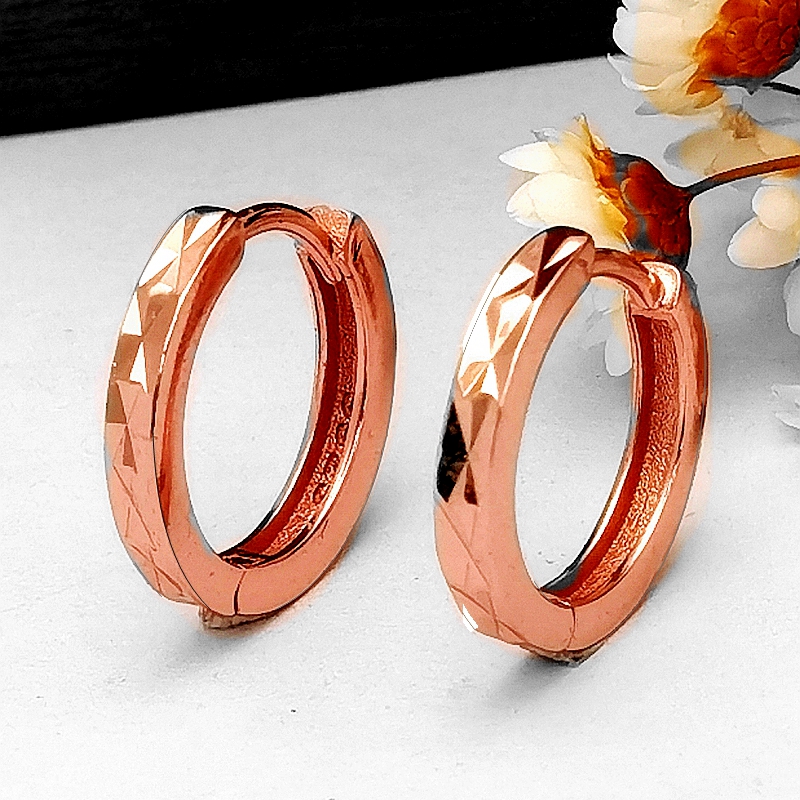 保真S925纯银大小耳扣男女满天星耳骨扣黄金玫瑰金色耳环礼物刻字