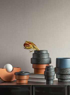 至简 系列 花器摆件新中式酒柜禅意饰品玄关电视柜工艺品摆件