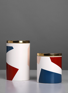 石色斑斓系列 家居储物罐北欧轻奢简约电视柜摆件