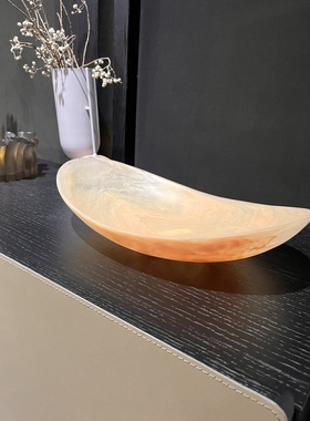 现代极简轻奢仿大理石风格摆件