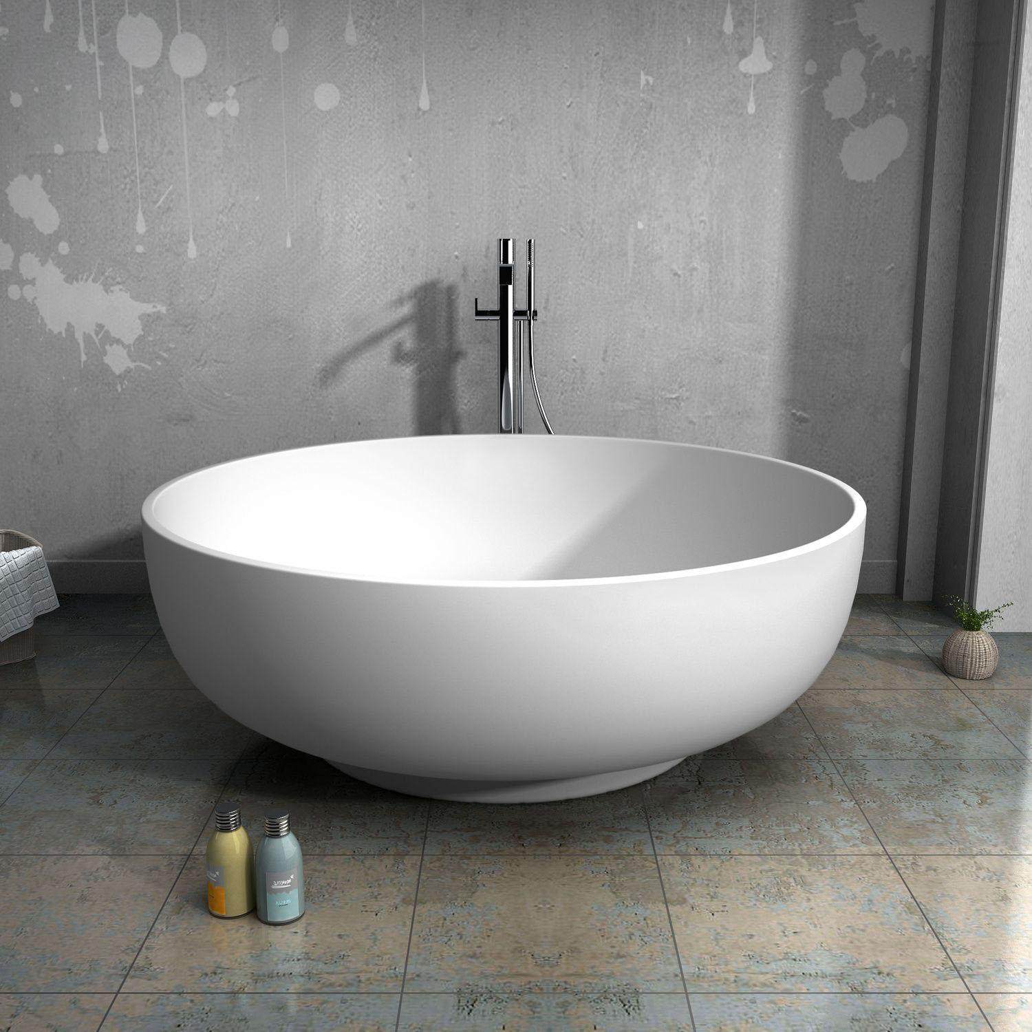 人造石圆形浴缸酒店民宿家用独立式一体简约PMMA浴盆情侣双人浴缸,家装主材,普通浴缸,淘宝优惠券,粉丝福利购,淘宝优惠卷