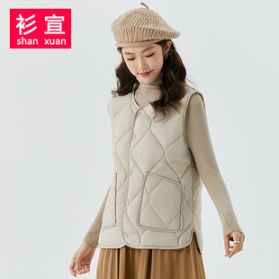 秋冬加绒加厚羽绒棉马夹时尚 保暖坎肩马甲加大加长羊羔毛轻薄2512