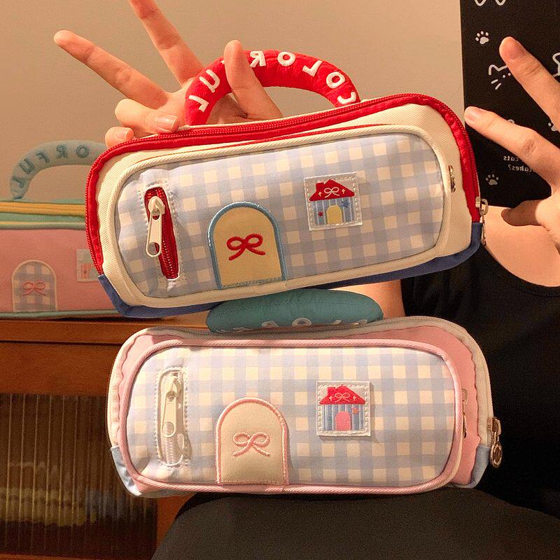 可爱小房子笔袋2026新款女生高颜值初中小学生收纳多层文具铅笔盒,文具电教/文化用品/商务用品,笔袋,淘宝优惠券,粉丝福利购,淘宝优惠卷