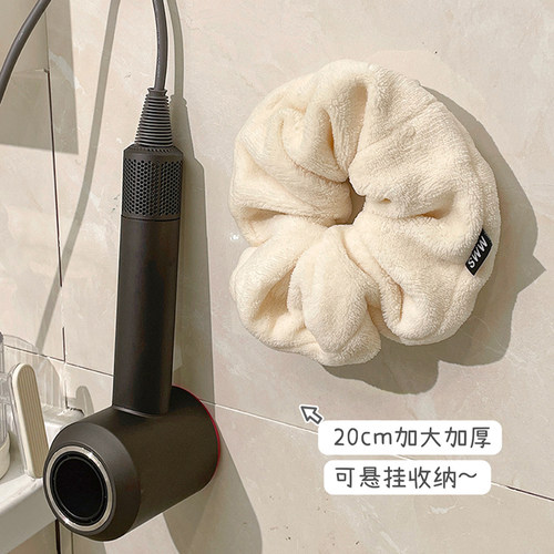 干发神器！超大发圈干发帽强吸水速干毛巾大肠发圈女洗脸毛绒发带